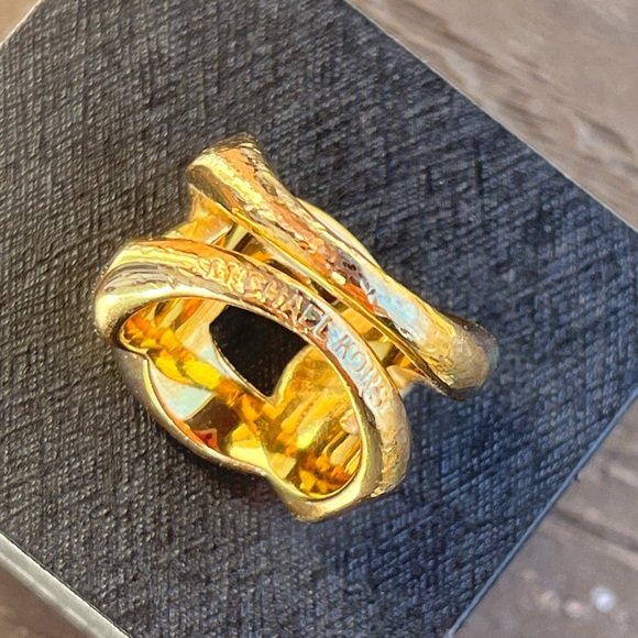 Michael Kors 14K Gold Statement Chain Ring - Picture 3 of 4